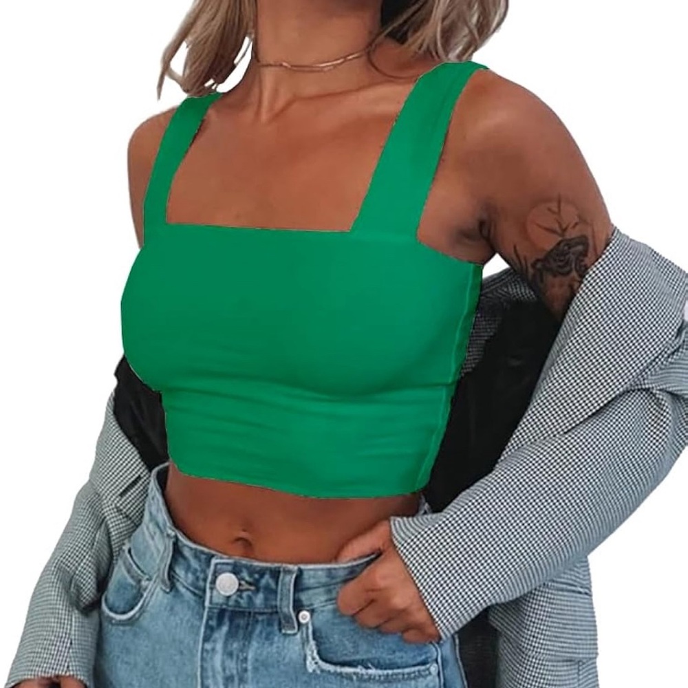 Women's Sexy Sleeveless Skinny Basic Strappy Crop Tank Tops